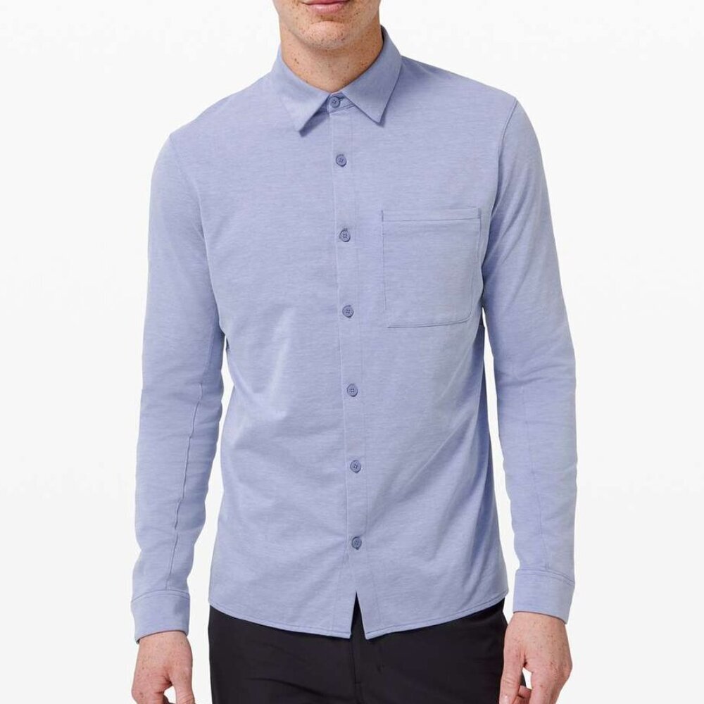 lululemon athletica Light Blue Casual Button Down Shirt